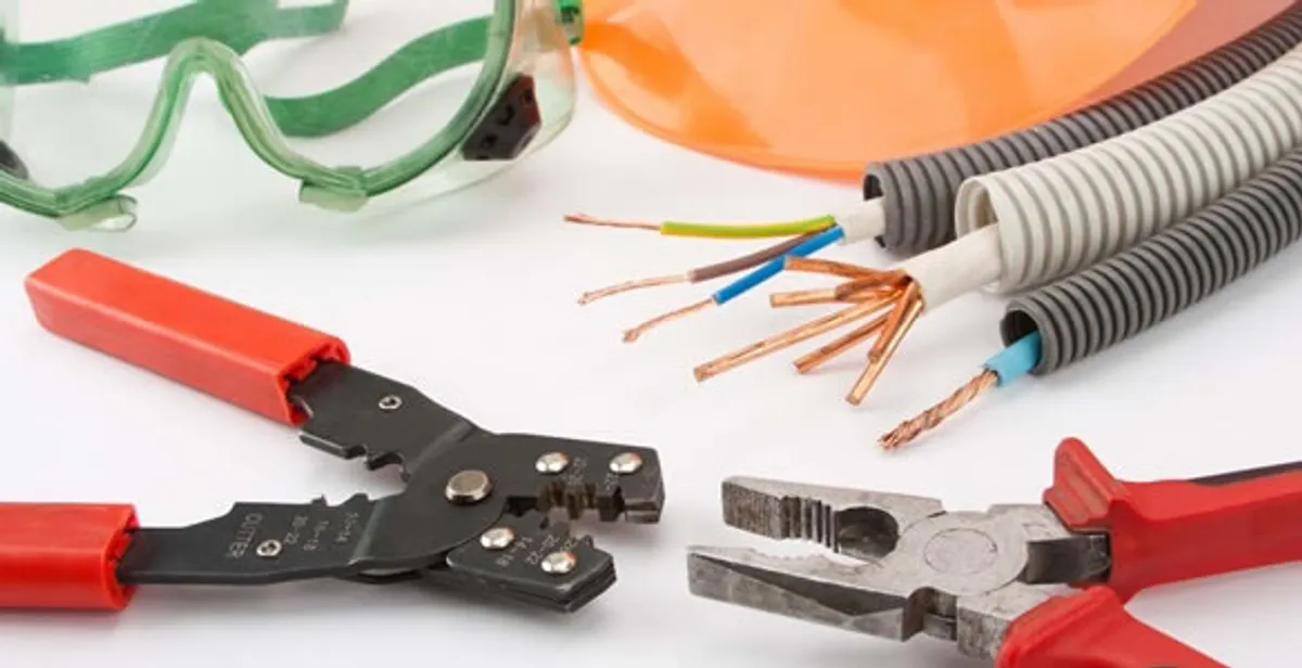 Electrical wiring repair with professional tools and safety equipment in Southaven, MS