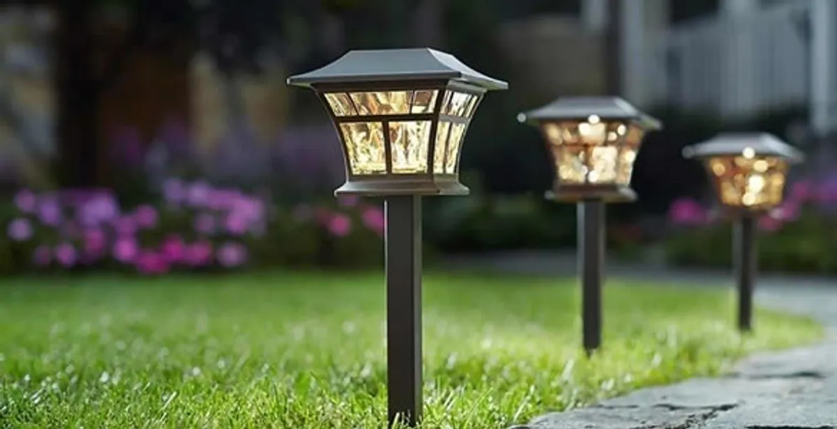 landscape lighting installation services with professionally installed pathway lights in Memphis, TN